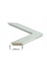 Κορνίζα ξύλινη 4,9 εκ. λευκή γκρι υπόστρωμα 245-530-348